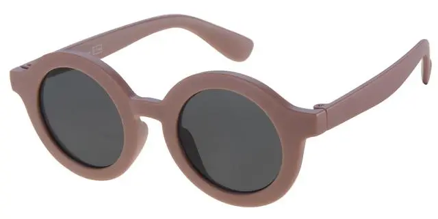  Børne Solbrille mat brun med sorte glas