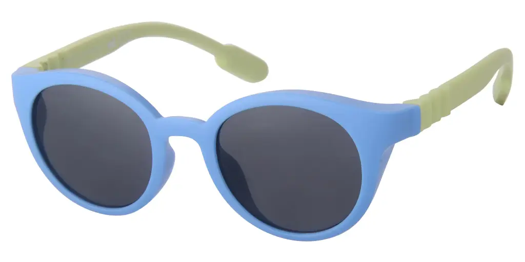 Solbrille lysblå/grøn med sorte glas