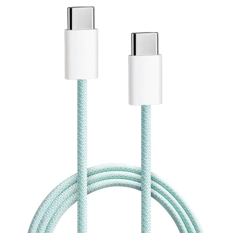 USB C til USB C kabel 2.0 m Grøn Vævet 3,0 amp max. 60 watt
