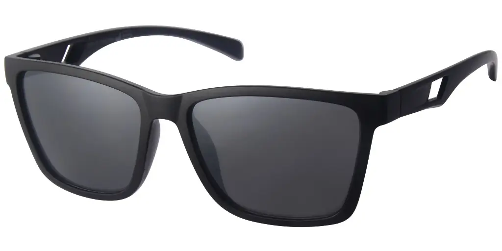 Solbrille mat sort samt sorte glas 