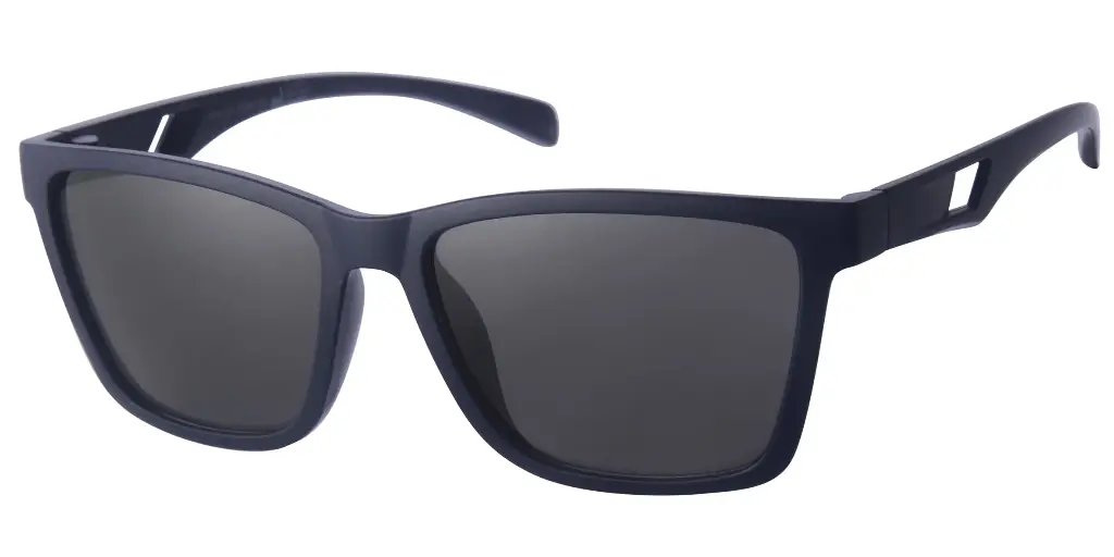 Solbrille mat blå med sorte glas