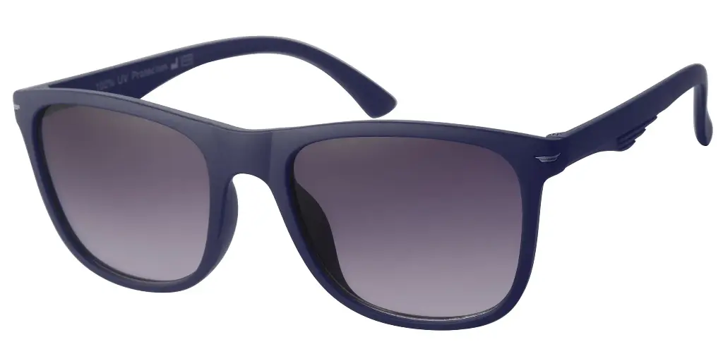 Solbrille mat blå med Graduerede sorte glas