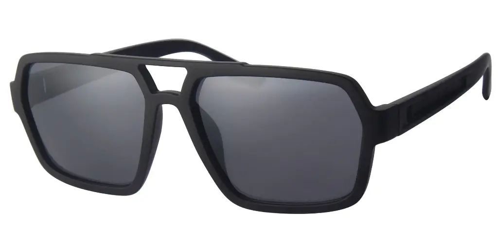 Solbrille mat sort Carrera model med sorte glas