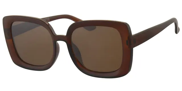Solbrille brun transparent model med brune glas