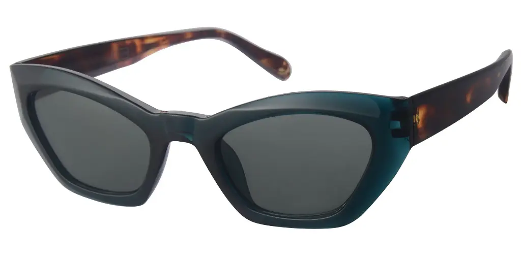 Solbrille mørk brun leopard model med sorte glas 