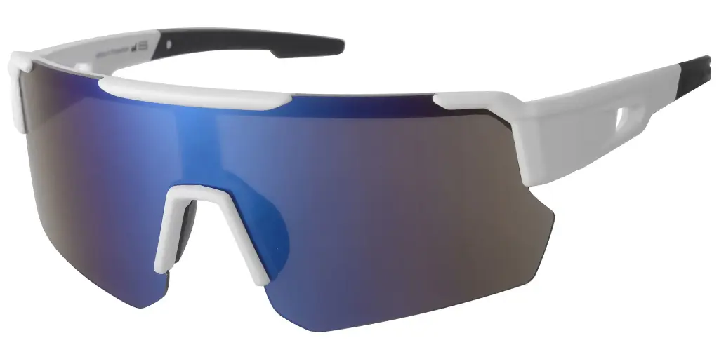 Sports Solbrille hvid model med is blå coatede glas