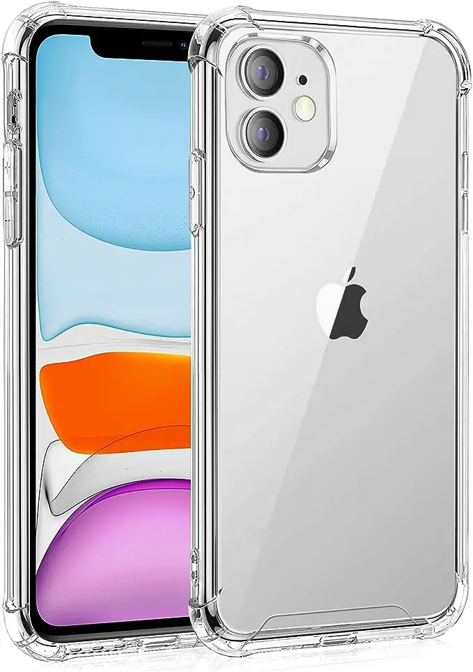 [812044] IPHONE SE - 7/8 TRANSPERANT COVER MED FORSTÆRKEDE HJØRNER