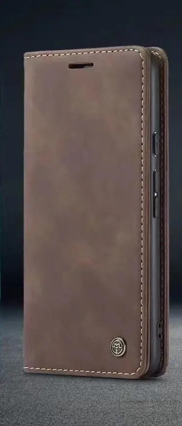 IPHONE 16 MAT BRUN VINTAGE LOOK FLIP COVER