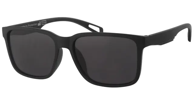 Solbrille mat navy blå med sorte glas