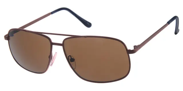 Solbrille mat kaffe farvet med brune glas