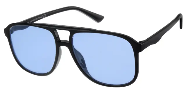 Solbrille sort med blå cat1 glas
