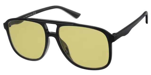 Solbrille sort med gul cat1 glas
