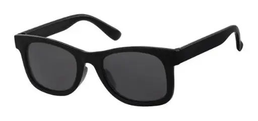[505061-14003] Childrens sunglass rubber touch matt black with smoke lenses