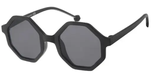 [505230-24031] Børne Solbrille Mat Sort Med Sorte glas