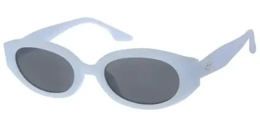 [505253-26031] Børne Solbrille transparent lys blå med sølv dekoration og Sorte glas