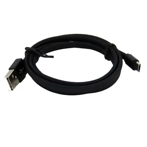 [805637] Micro USB til USB A flettet kabel 1m. Sort