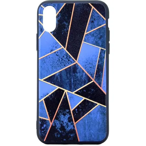 [813019] [813019] IPHONE 10-10S BLÅT MOSAIK BAGCOVER