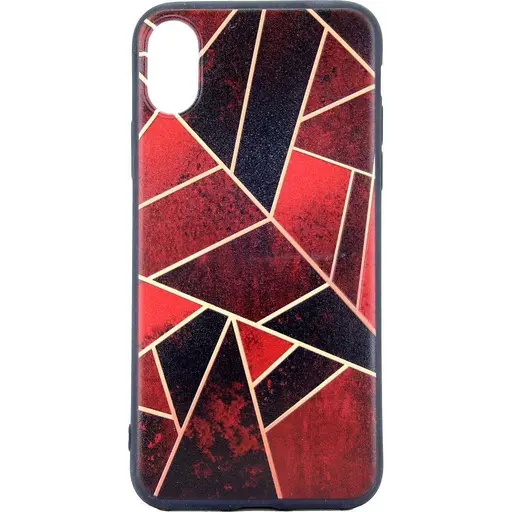 [813020] [813020] IPHONE 10-10S BAGCOVER RØDBRUNT MOSAIK