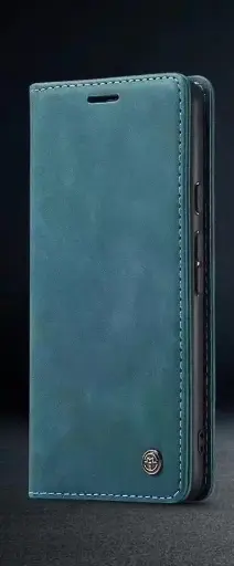 [816016] [816016] IPHONE 13 MAT GRØN VINTAGE LOOK FLIP COVER