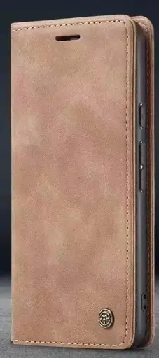 [817010] IPHONE 14 PLUS MAT LYS BRUN VINTAGE LOOK FLIP COVER