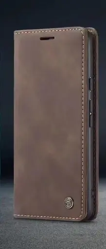 [817014] [817014] IPHONE 14 PLUS MAT BRUN VINTAGE LOOK FLIP COVER