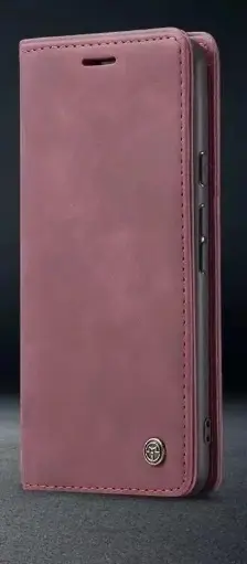 [819015] [819015] IPHONE 16 PRO MAX MAT RØD VINTAGE LOOK FLIP COVER