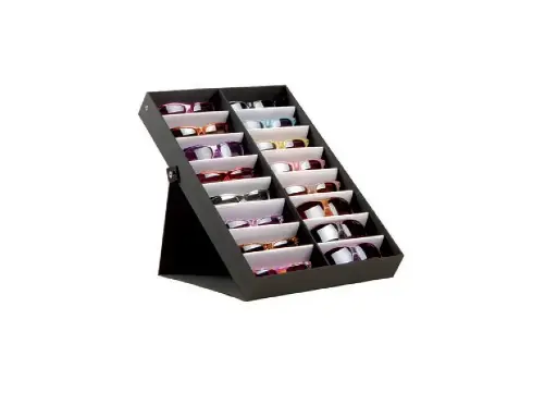 [Presentation_16] [Presentation_16] Bord præsentations æske med plads til 16 briller