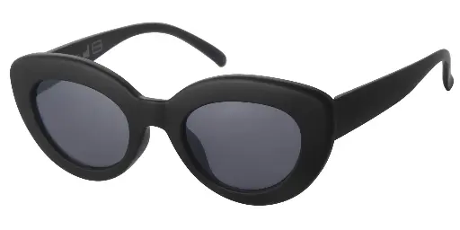 [505327-16028] Solbrille mat sort med sorte glas