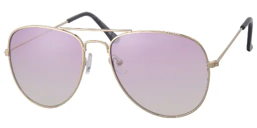 [404549-30211] Solbrille sølv farvet metal model blå graduerede glas