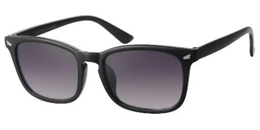 [404564-40501] Solbrille sort model med sølv dekoration samt sort graduerede glas