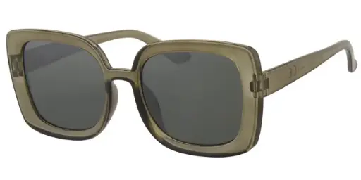[404577-60856] Solbrille olivengrøn transparent model med grønne glas
