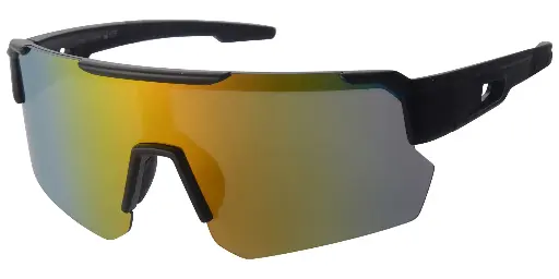 [404610-70193] Sports Solbrille sort model med guld coatede glas
