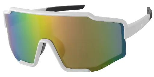 [404614-70194] Sports Solbrille hvid model med guld coatede glas