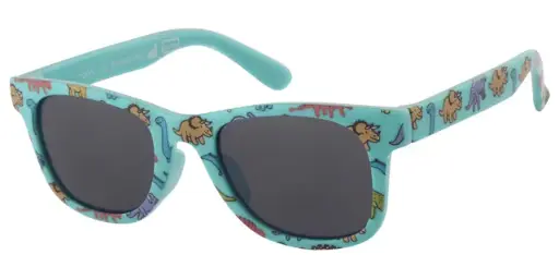 [505297-12009] Solbrille blå med dino dekoration samt sorte Glas